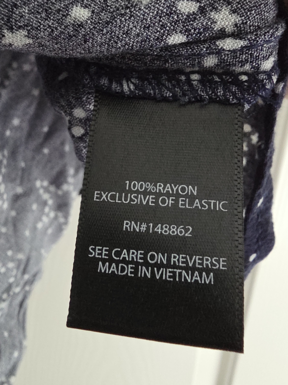 Torrid Navy Star-Print Button Front Blouse - Picture 5 of 8